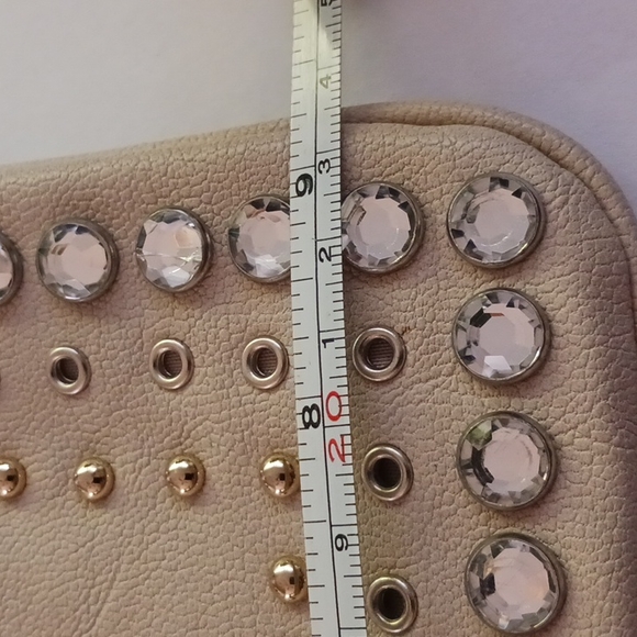 Express Taupe Rhinestone and studded wristlet Y2K - Picture 2 of 7